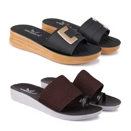 BERSACHE Women Set Of 2 Open Toe Flats-image-45