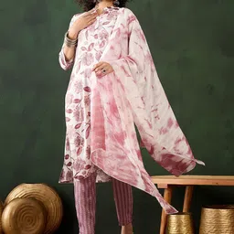 Sangria Printed Kurta & Trouser With Dupatta-20