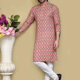 RANAK Men Embroidered Regular Kurta with Pyjamas-picture-17