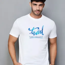 SZN Men Typography Printed Round Neck Cotton Slim Fit T-shirt-picture-35