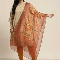 Varanga Floral Printed Zari Dupatta-picture-5