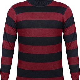 CLOTHIFY Boys Striped High-Neck Pullover Sweater-image-129