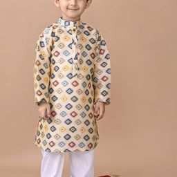 Here&Now X Kinder Kids Boys Printed Regular Kurta with Pyjamas-14