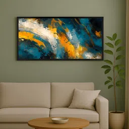 999Store Yellow & Blue 1 Piece Canvas Other Wall Paintings-image-93