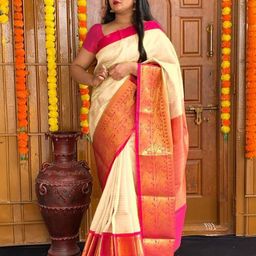 BerMondsey Woven Design Zari Silk Blend Banarasi Saree-picture-32