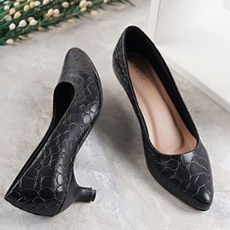 DressBerry Women Textured Stiletto Pumps with Laser Cuts-image-21