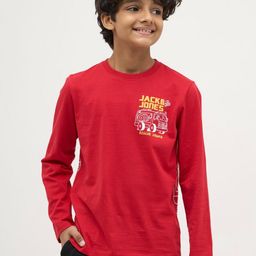 Jack & Jones Junior Boys Graphic Printed Round Neck Pure Cotton T-shirt-picture-22