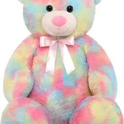4 Feet Rainbow Teddy Bear Beautiful & Spongy Huggable Cute Soft Love For Girls- 121 cm-image-20