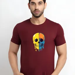 KaamBhari Graphic Printed Round Neck Regular Fit Cotton T-shirt-picture-17