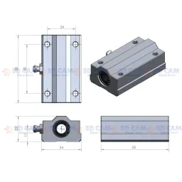 SC8LUU Linear Bearing Bushing for 8mm Shafts CNC Router Mill Linear Stage image 2