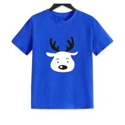 Boys Printed Cotton Blend Regular T Shirt (Blue, Pack of 1)-image-98