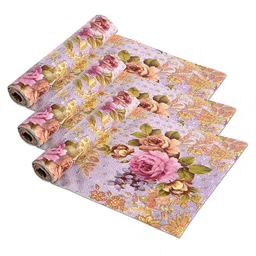 Kuber Industries Lavender & Pink 3 Pieces Printed Water Resistant Shelf Liner Organisers-image-13