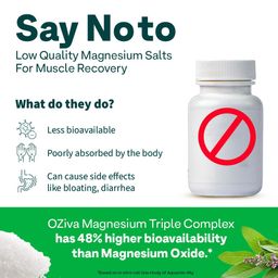 OZiva Magnesium Triple Complex For Muscle & Nerve Function Aqua Based - 60 Tablets image 4
