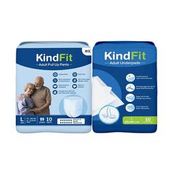 Kindfit Unisex Set Of 2 Pull-Up Pants Adult Diapers With Underpads - 10 Pcs Each - L-picture-40