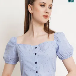 IX IMPRESSION Women Pack of 2 Floral Printed Blouson Crop Top-image-99