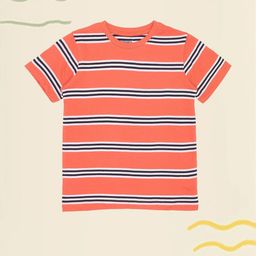 Pantaloons Junior Boys Striped Round Neck Cotton T-shirt-picture-49