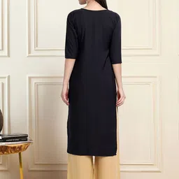 Anouk Rustic Selection Of 2 Ethnic Motifs Printed Round Neck Kurtas With Trousers image 3