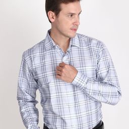 APPEL TOUCH Men Comfort Regular Fit Spread Collar Tartan Checked Cotton Semi Formal Shirt-image-66