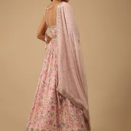 DIVASTRI Embroidered Sequinned Semi-Stitched Lehenga & Unstitched Blouse With Dupatta image 4