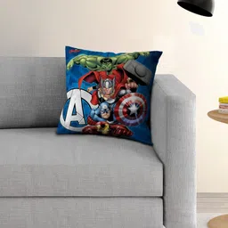 Marvel Red & Blue Printed Square-Shaped Pre-Filled Cushion With Cover-15