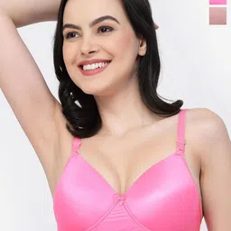 College Girl Women Pack of 2 T-shirt Full Coverage Lightly Padded Bra-image-99