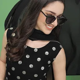 PARROT CREATION Women Embroidered Regular Sequinned Kurti with Sharara & With Dupatta image 4