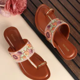 Anouk Women Printed Party Open Toe Flats-53