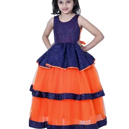 Wish little Girls Shoulder Straps Net Gown Dress-image-78