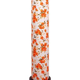 Devansh White & Red Printed Round Shape Floor Lamp image 5
