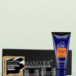 MANCODE Power Glow Face Wash, Whitening Cream Charcoal Scrub & Soap Face & Body Gift Kit-32