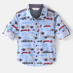 Infinity Boys Tailored Fit Opaque Printed Casual Shirt-image-78