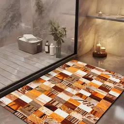 IVAZA Unisex White Silicon Material Anti Slip Bath Mats For Bathroom-40
