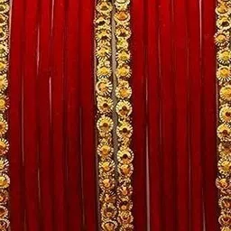 SAVORADE Set Of 12 Red Glass Bangle-picture-24