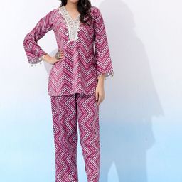 Bani Women Printed Tunic With Trouser Co-Ords-picture-54