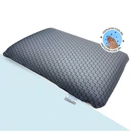 Sleepsia Grey Memory Foam Filled Orthopedic Cervical Gel Standard Bed Sleeping Pillow-56