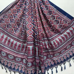 Art Silk Printed Multicolor Women Dupatta-0