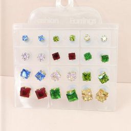 NAVJAI Pair of 12 Studs Earrings Set-image-72