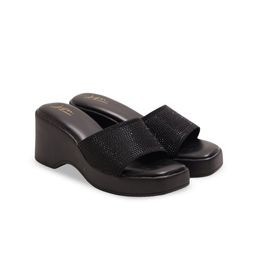 JM Looks Embellished Wedge Slide Sandals-image-99