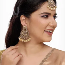 R A Enterprises Gold-Toned Alloy Gold-Plated Jewellery Set-image-65