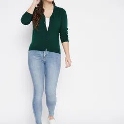 Zigo Women Woollen Crop Cardigan-picture-33