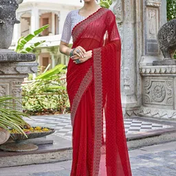 all about you Embellished Pure Georgette Saree-image-51
