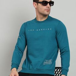 OGEN Men Typography Printed Ribbed Sweatshirt-picture-2