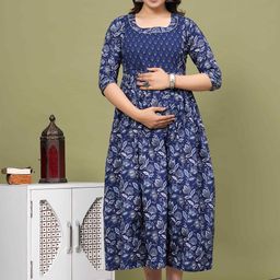 BAESD Floral Print Maternity Maxi Dress-picture-11