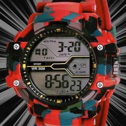 Hala Men Solid Round Tang Regular Digital Watch-MILITARY-2-9