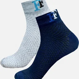 FIMS Men Pack Of 2 Striped Ankle-Length Socks-39