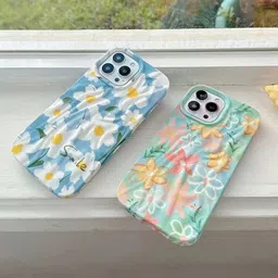 CASE CREATION iPhone 15 Plus 3D Smile Rainbow Flower Back Case-56