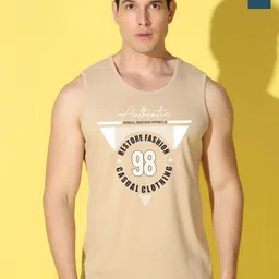 WOOSTRO Pack Of 2 Printed Super Combed Cotton Gym Vests VWS26(98 RUST)(ENJOY PEACOCK)-image-46