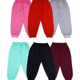 BAESD Infants Pack Of 6 Cotton Mid-Rise Joggers-image-62