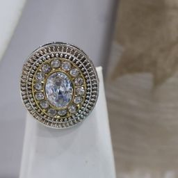 SIVA BY ANIKA Brass-Plated Stone-Studded Adjustable Finger Ring-image-54