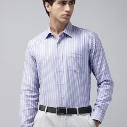 Van Heusen Slim Fit Striped Pure Cotton Formal Shirt-picture-11
